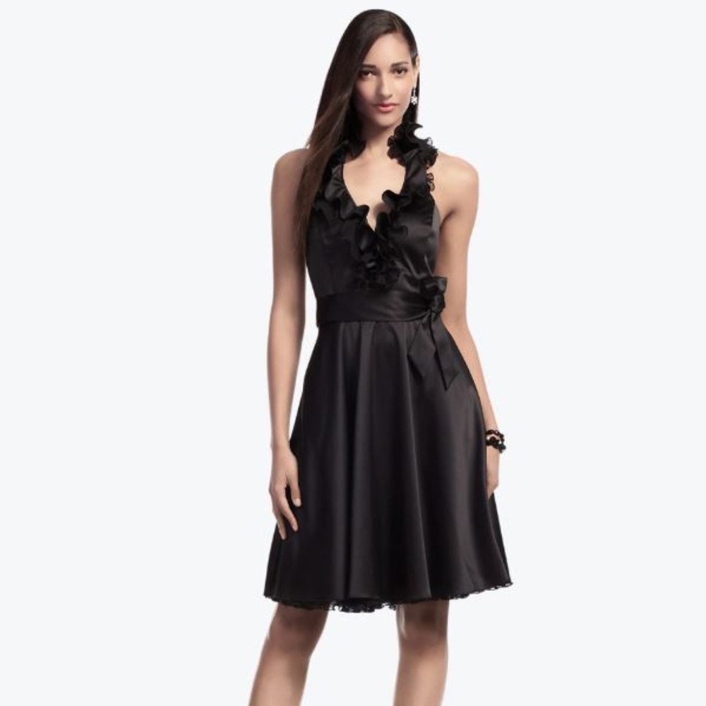 WHBM | Ruffled Halter Dresss